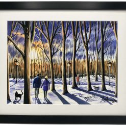 Cambridge Parkland Winter Snow Scene Framed & Unframed Fine Art Print Gift
