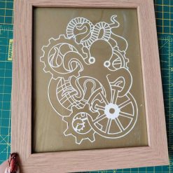 Steampunk Octopus Papercutting