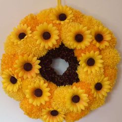 SunFlower Pom Pom Wreath {Type A}