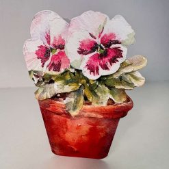 Flower card pansies