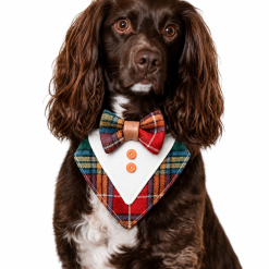 Dog Bandana with BowTie - Medium