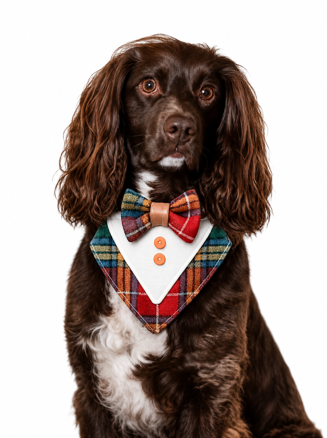 Dog Bandana with BowTie - Medium Dog Bandana with BowTie - Medium