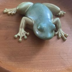 Green resin frog
