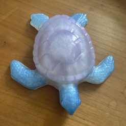 Purple and blue resin turtle