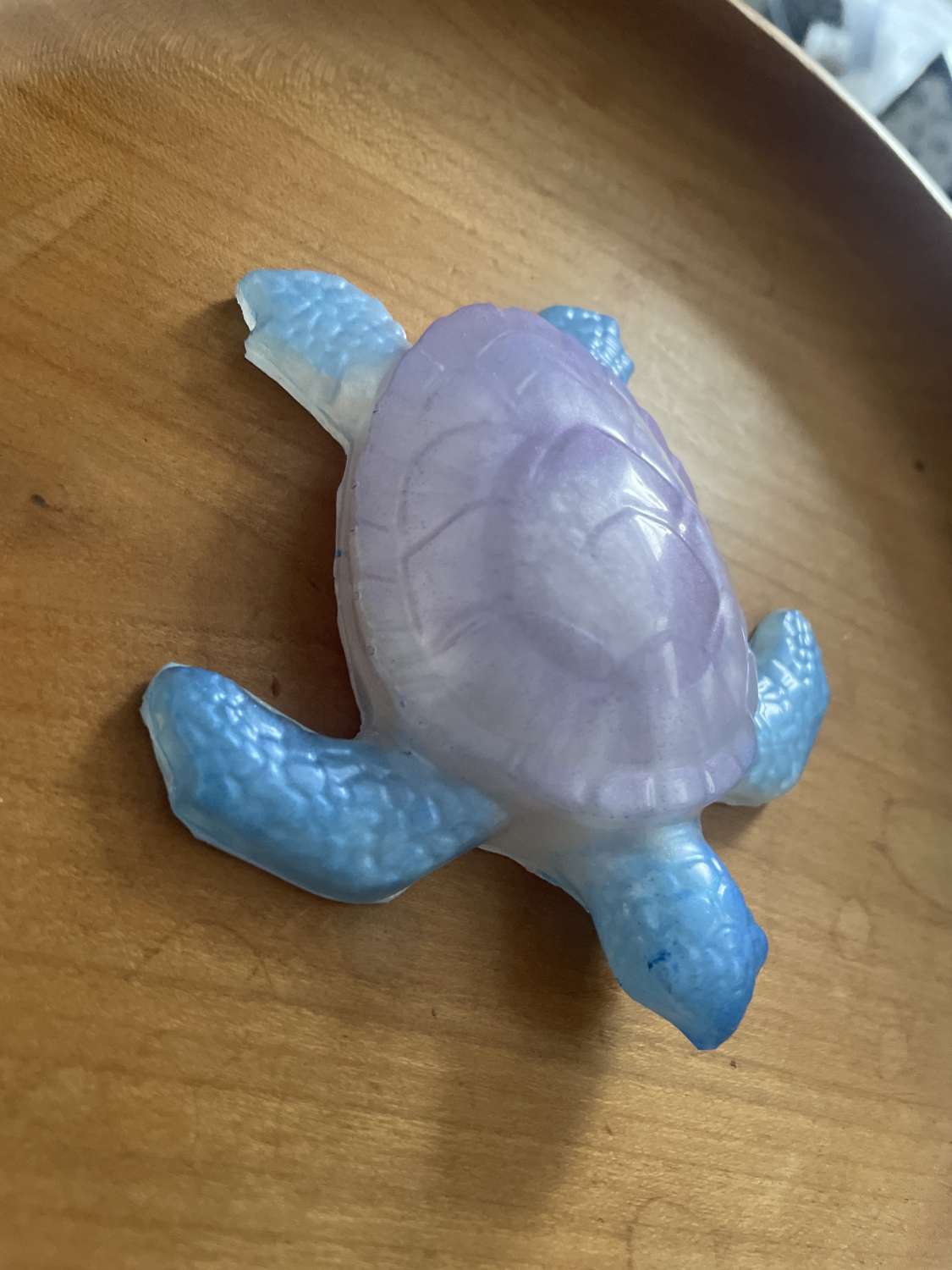 Purple and blue resin turtle Purple and blue resin turtle