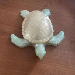 Handmade gold and green resin turtle