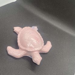 Handmade pink plaster turtle