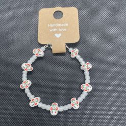 Handmade Christmas snowman wired bracelet