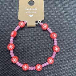 Handmade Christmas snowflake wired bracelet