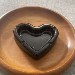 Black resin heart trinket dish