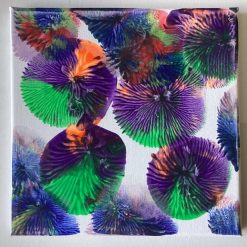 Real abstract art painting on canvas 20cm x 20cm unique