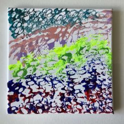 Real abstract art painting on canvas 20cm x 20cm unique