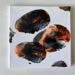 Real abstract art painting on canvas 20cm x 20cm unique