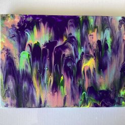 Real abstract art painting on canvas 18cm x 13cm unique