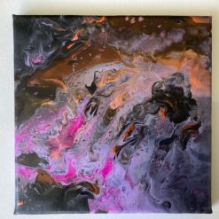 Real abstract art painting on canvas 20cm x 20cm unique