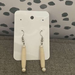 Handmade wooden beaded earrings