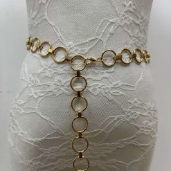 Ring belt, belt, silver belt, gold ring belt, swimwear belt, body belt, tummy belt, 100cm belt