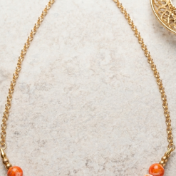 Gold plated 17inch beaded necklace