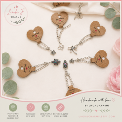 Handmade Cup Charms – Silver Hanging Charms for Tumbler Handles – Choice of Design