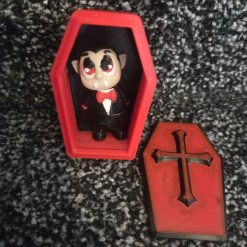 Little vampire with coffin