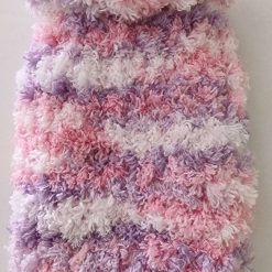 Hand Knitted Puppy Dog Jumper/Coat. Gorgeous soft yarns. Length 7" in pastel shades