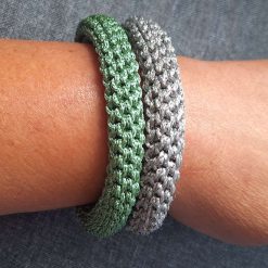 Handmade Crochet Bracelets, set of two
