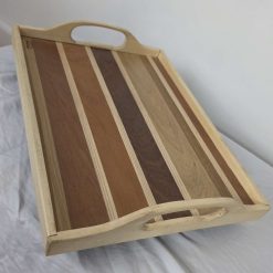 Handmade Reclaimed Wood Serving Tray – Cushioned Base – One-of-a-Kind Wooden Tray