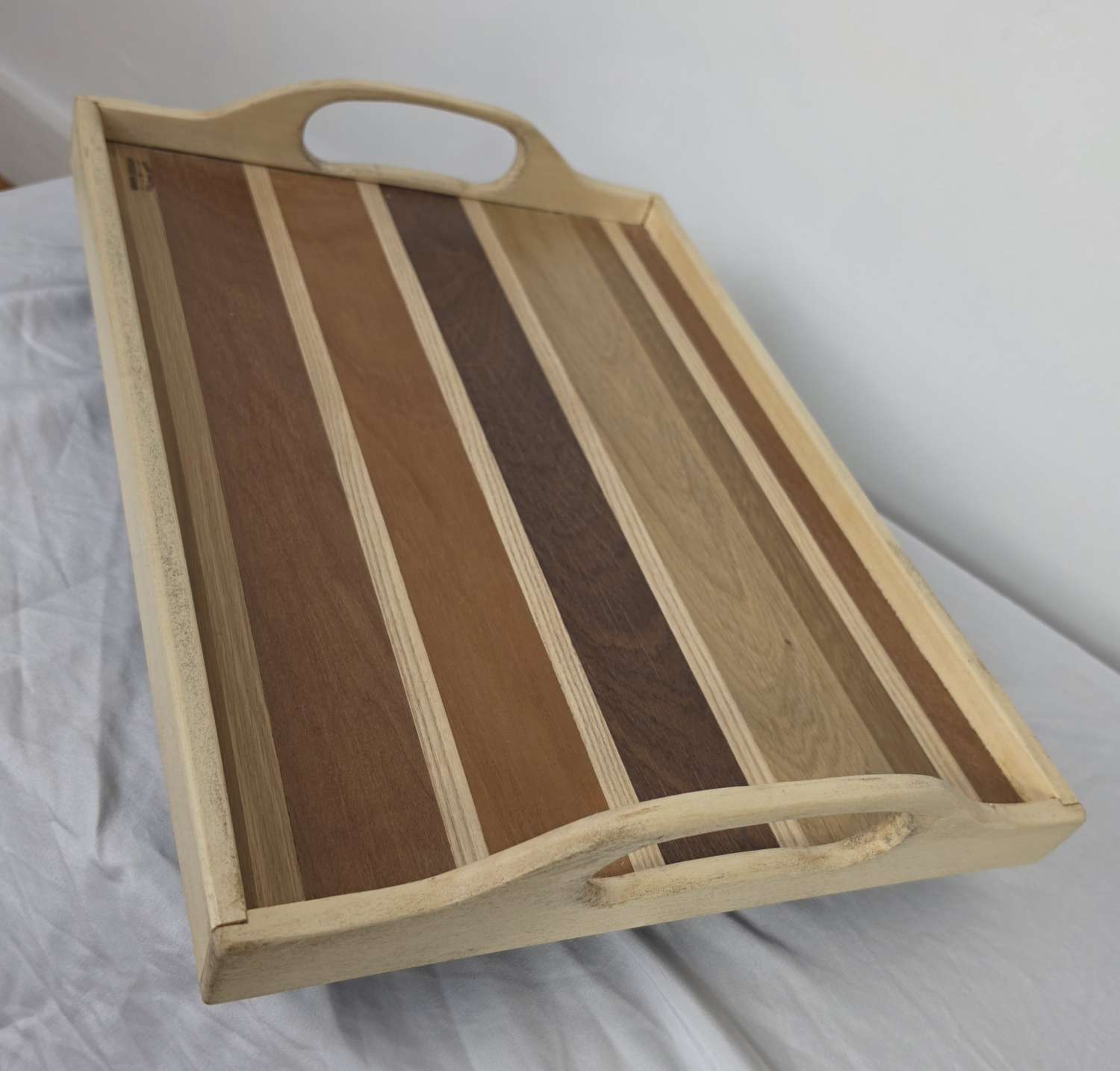 Handmade Reclaimed Wood Serving Tray – Cushioned Base – One-of-a-Kind Wooden Tray Handmade Reclaimed Wood Serving Tray – Cushioned Base – One-of-a-Kind Wooden Tray