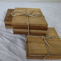Handmade Rustic Wooden Coasters – Set of 4 2 Handmade Rustic Wooden Coasters – Set of 4 2