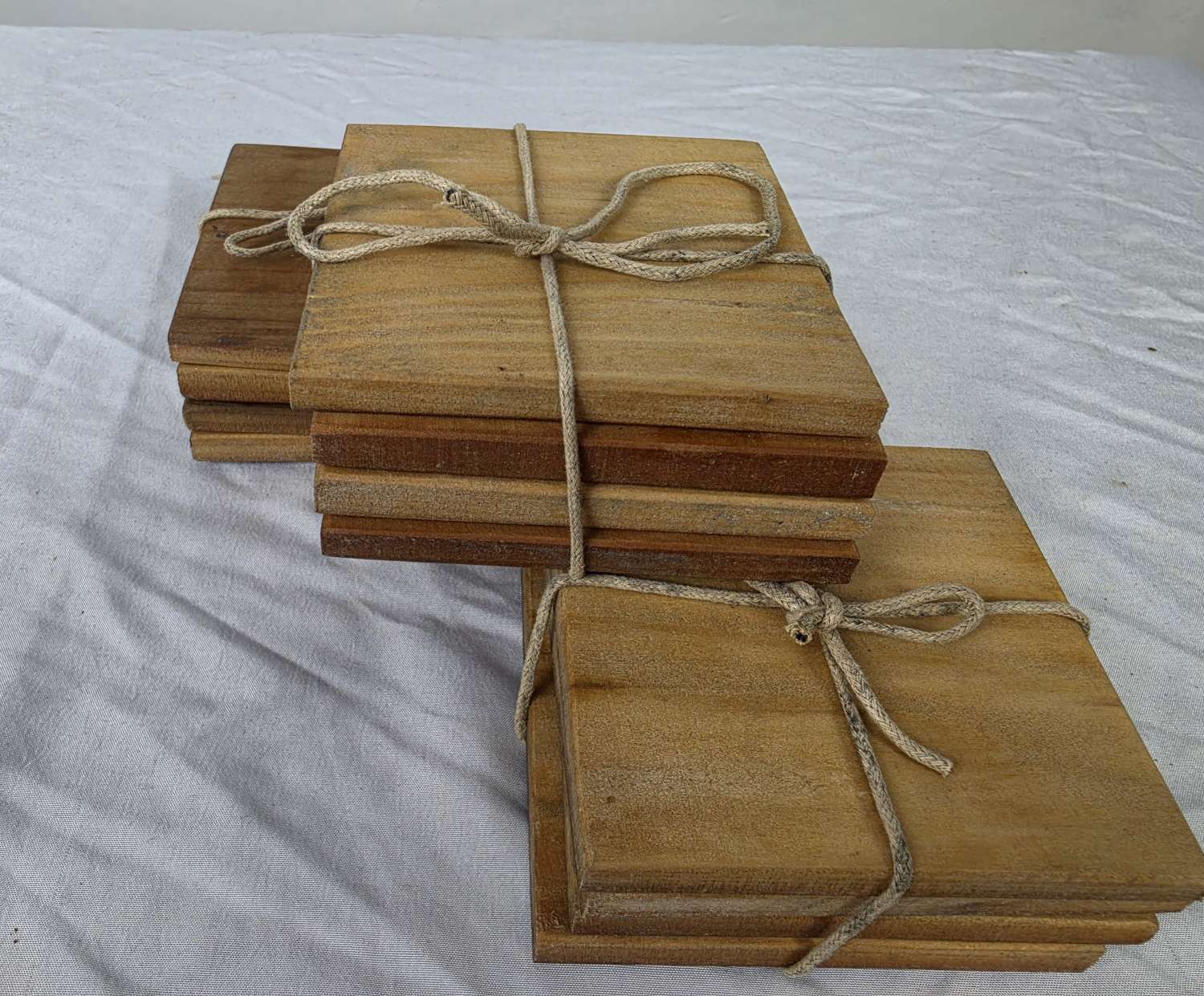 Handmade Rustic Wooden Coasters – Set of 4 Handmade Rustic Wooden Coasters – Set of 4