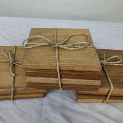 Handmade Rustic Wooden Coasters – Set of 4 1 Handmade Rustic Wooden Coasters – Set of 4 1