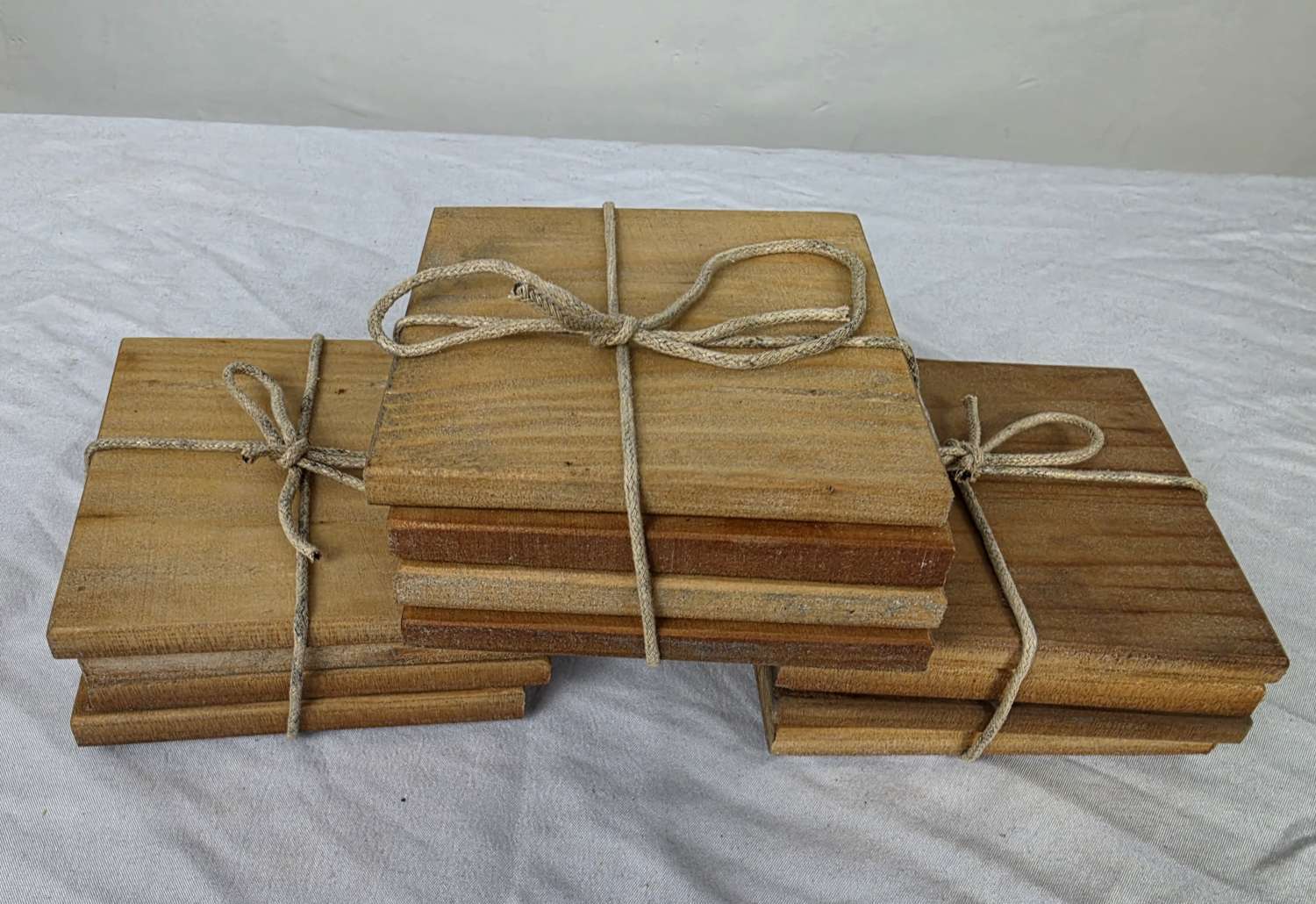Handmade Rustic Wooden Coasters – Set of 4 Handmade Rustic Wooden Coasters – Set of 4
