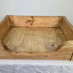 Handmade Reclaimed Pine Wood Pet Bed – Rustic Small Dog & Cat Furniture