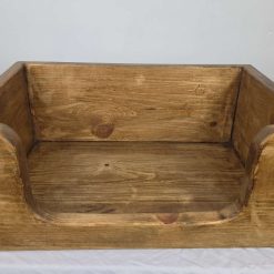 Handmade Reclaimed Pine Wood Pet Bed – Rustic Dog Cat Furniture