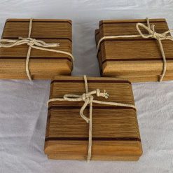 Handmade Rustic Hard WoodCoasters – Set of 2