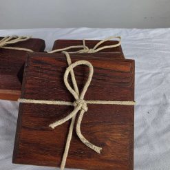 Handmade Rustic Hard WoodCoasters – Set of 2 2 Handmade Rustic Hard WoodCoasters – Set of 2 2