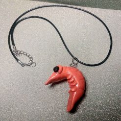 Shrimp pendant necklace
