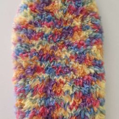 Hand Knitted Luxurious Faux Fur Dog Jumper Length 13"