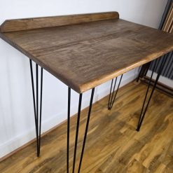 Handmade Rustic Wooden Breakfast Bar Table | Solid Wood Console Table | Hairpin Legs | Industrial Kitchen Table | Handmade in Wales 10