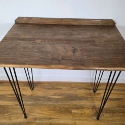 Handmade Rustic Wooden Breakfast Bar Table | Solid Wood Console Table | Hairpin Legs | Industrial Kitchen Table | Handmade in Wales 3
