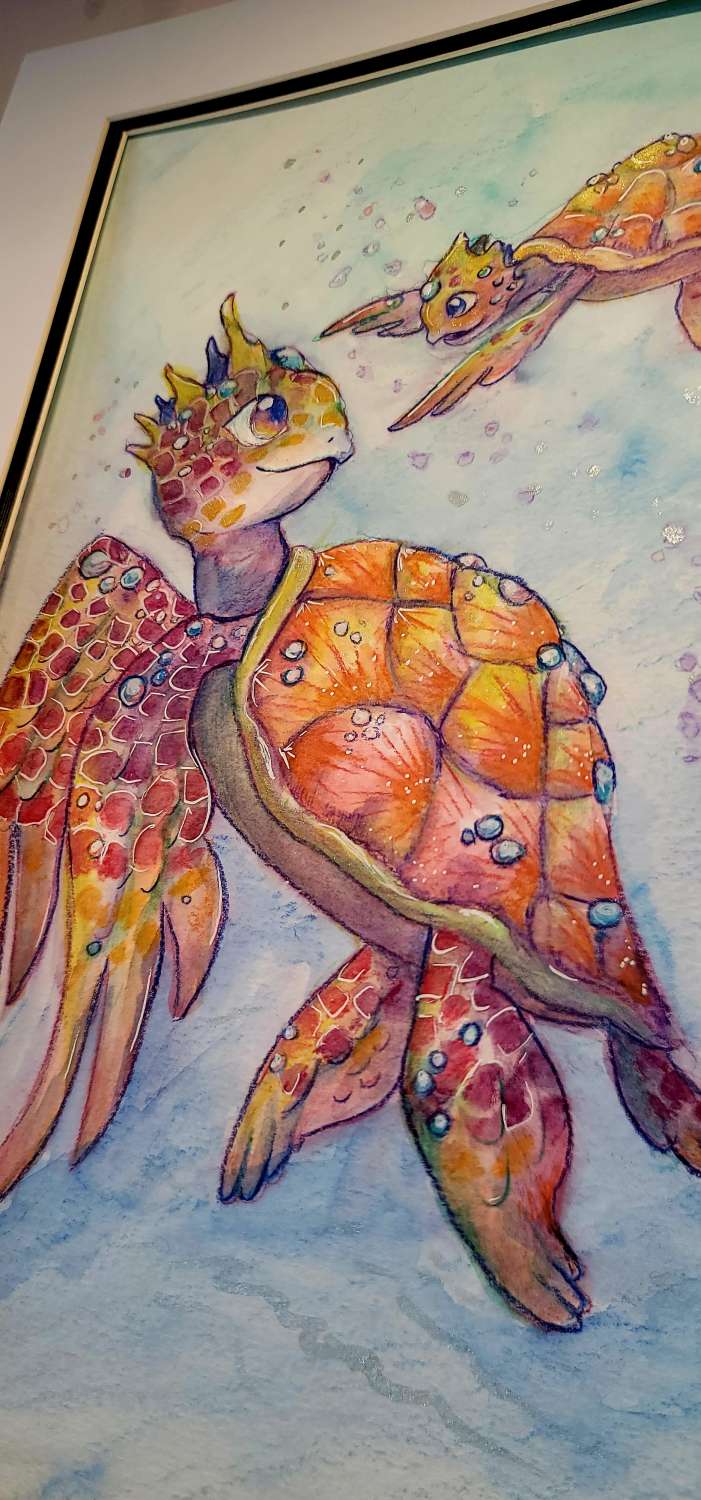 Reef Pearl Turtles - original painting Reef Pearl Turtles - original painting