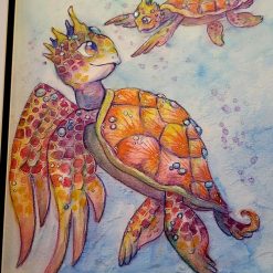 Reef Pearl Turtles - original painting 4 Reef Pearl Turtles - original painting 4