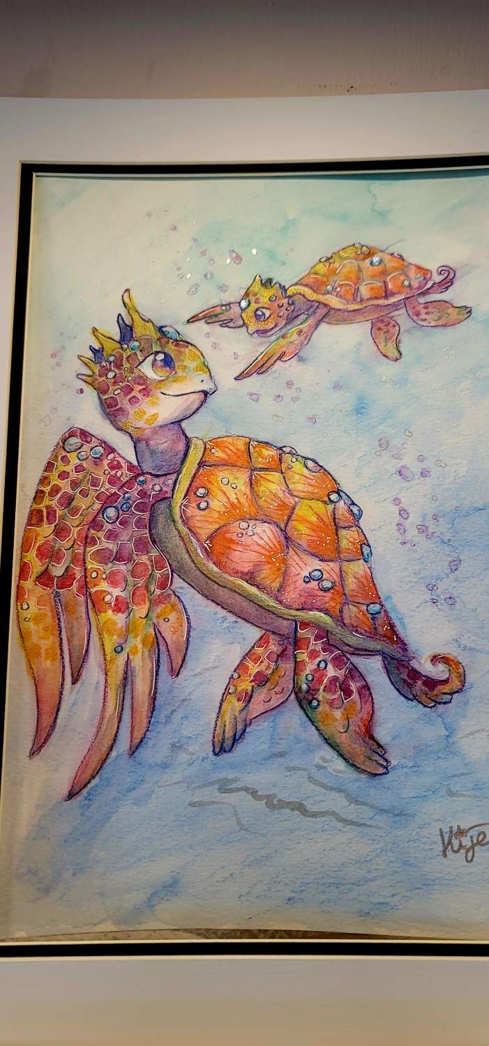Reef Pearl Turtles - original painting Reef Pearl Turtles - original painting