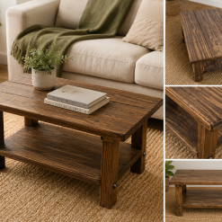 Reclaimed Wood Coffee Table-Handmade Rustic-Farmhouse Country Coffee Table-industrail