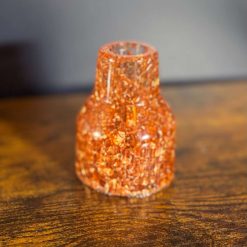 Handmade Mini Single Stem Vase – Rose Gold Leaf