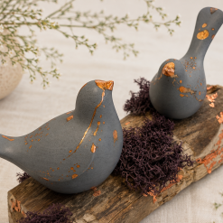 Bird Sculpture, Copper-Leafed Jesmonite on Driftwood, One of a Kind — Dew & Heather 3 Bird Sculpture, Copper-Leafed Jesmonite on Driftwood, One of a Kind — Dew & Heather 3