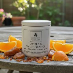 Amber & Sweet Orange Scented Soy Candle