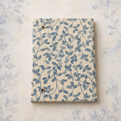 Handmade Blue Botanical Fabric Notebook – A6 Lined Journal 2 Handmade Blue Botanical Fabric Notebook – A6 Lined Journal 2