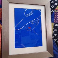 Blue Lady Papercutting