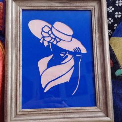 Blue Lady Papercutting